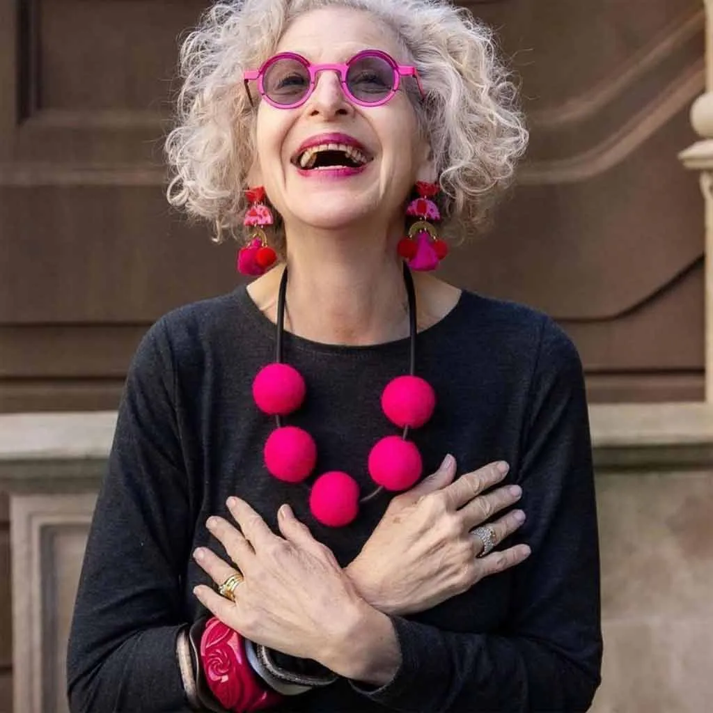 short felt necklace: chunky 5fb necklace