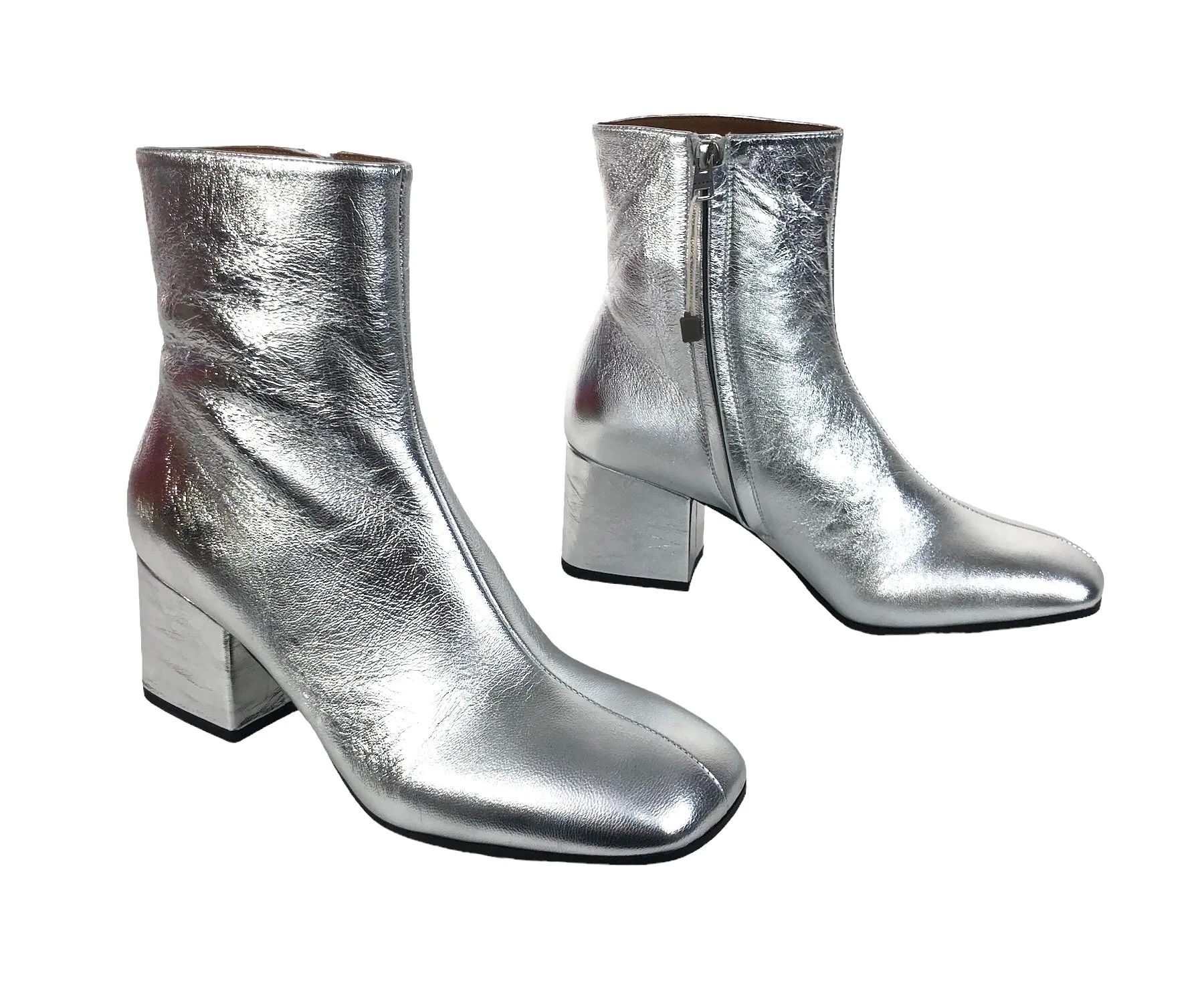 Silver Ankle Boots | Size 8.5