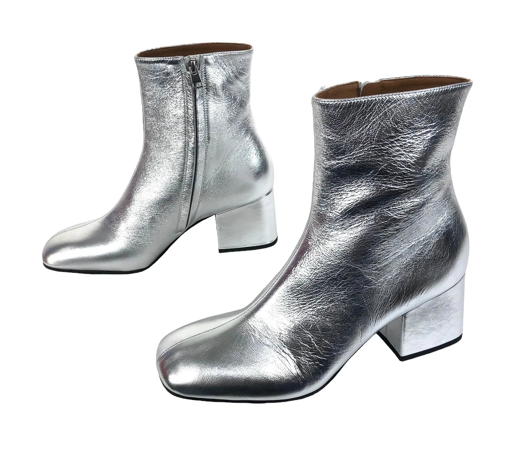 Silver Ankle Boots | Size 8.5