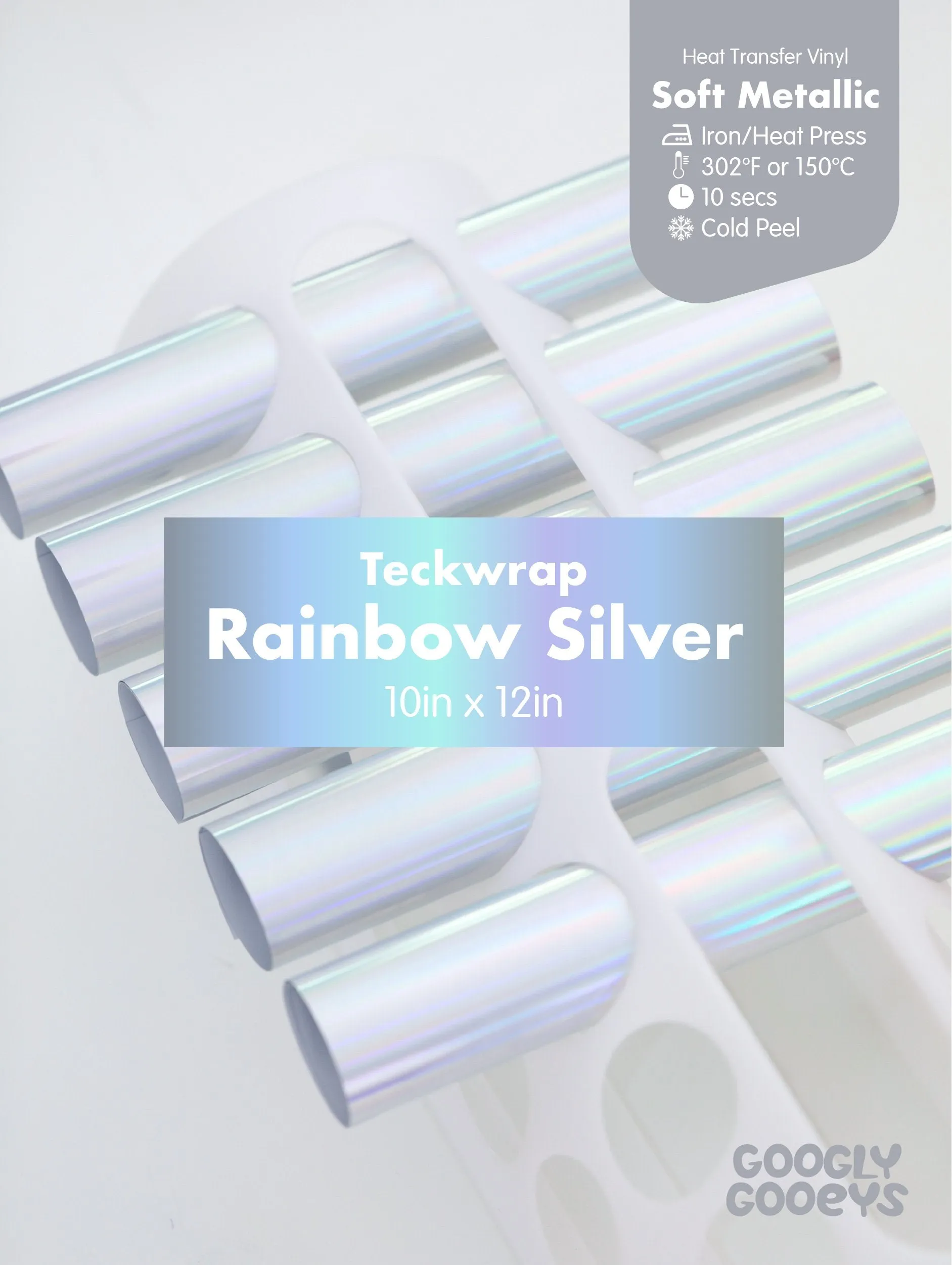 Teckwrap Soft Metallic HTV Heat Transfer Iron-on Vinyl|10x12in Sheet