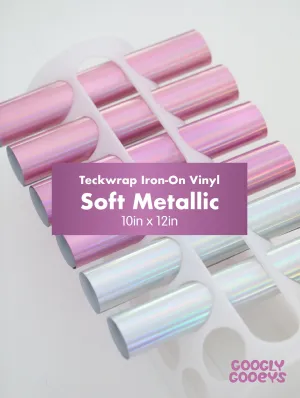 Teckwrap Soft Metallic HTV Heat Transfer Iron-on Vinyl|10x12in Sheet
