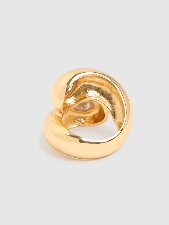 Timeless Pearly   Crystal chunky ring 