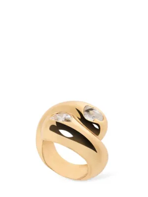 Timeless Pearly   Crystal chunky ring 