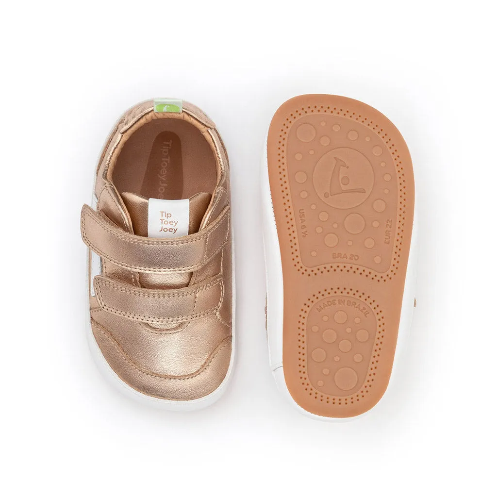 Tip Toey Joey Girl's Landy Sneakers - Metallic Salmon / White / Metallic Salmon