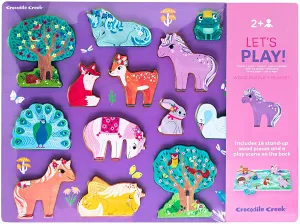 Unicorn Garden Wood Puzzle