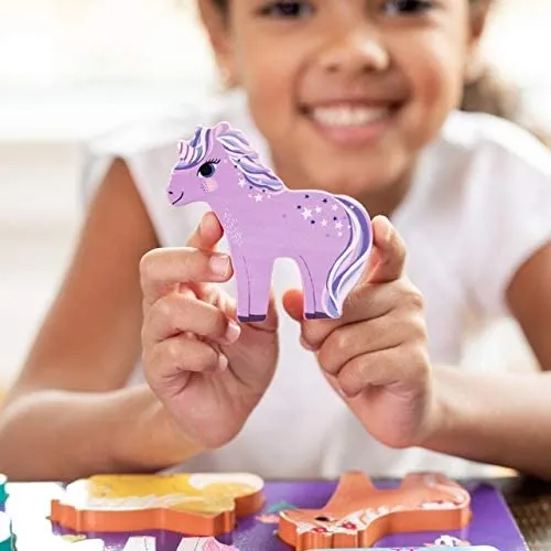 Unicorn Garden Wood Puzzle