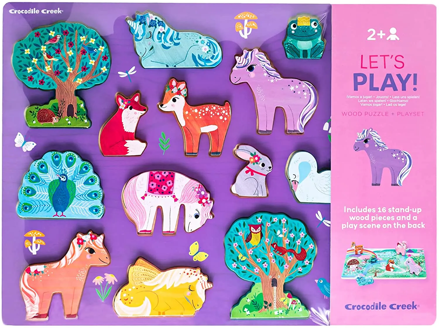 Unicorn Garden Wood Puzzle