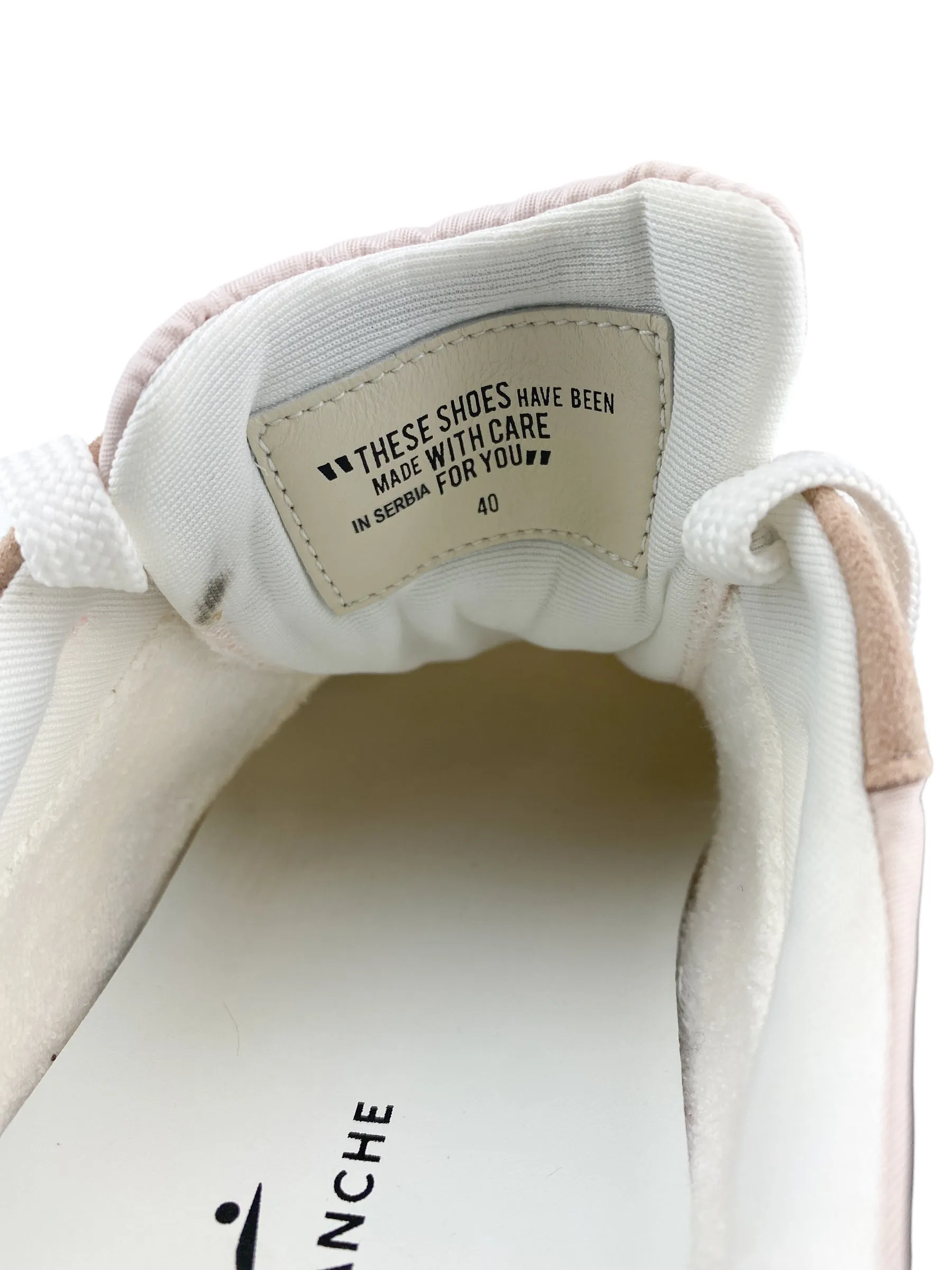 Voile Blanche Women's Storm 015 Suede Goat Sneaker Peach White Size 40 (10)
