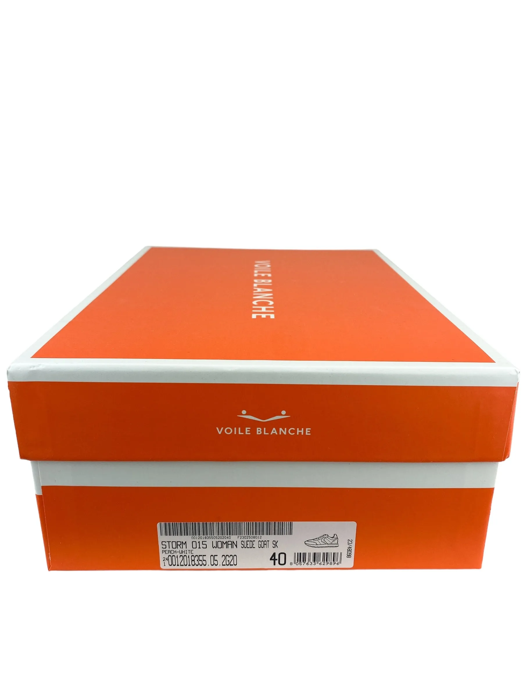 Voile Blanche Women's Storm 015 Suede Goat Sneaker Peach White Size 40 (10)