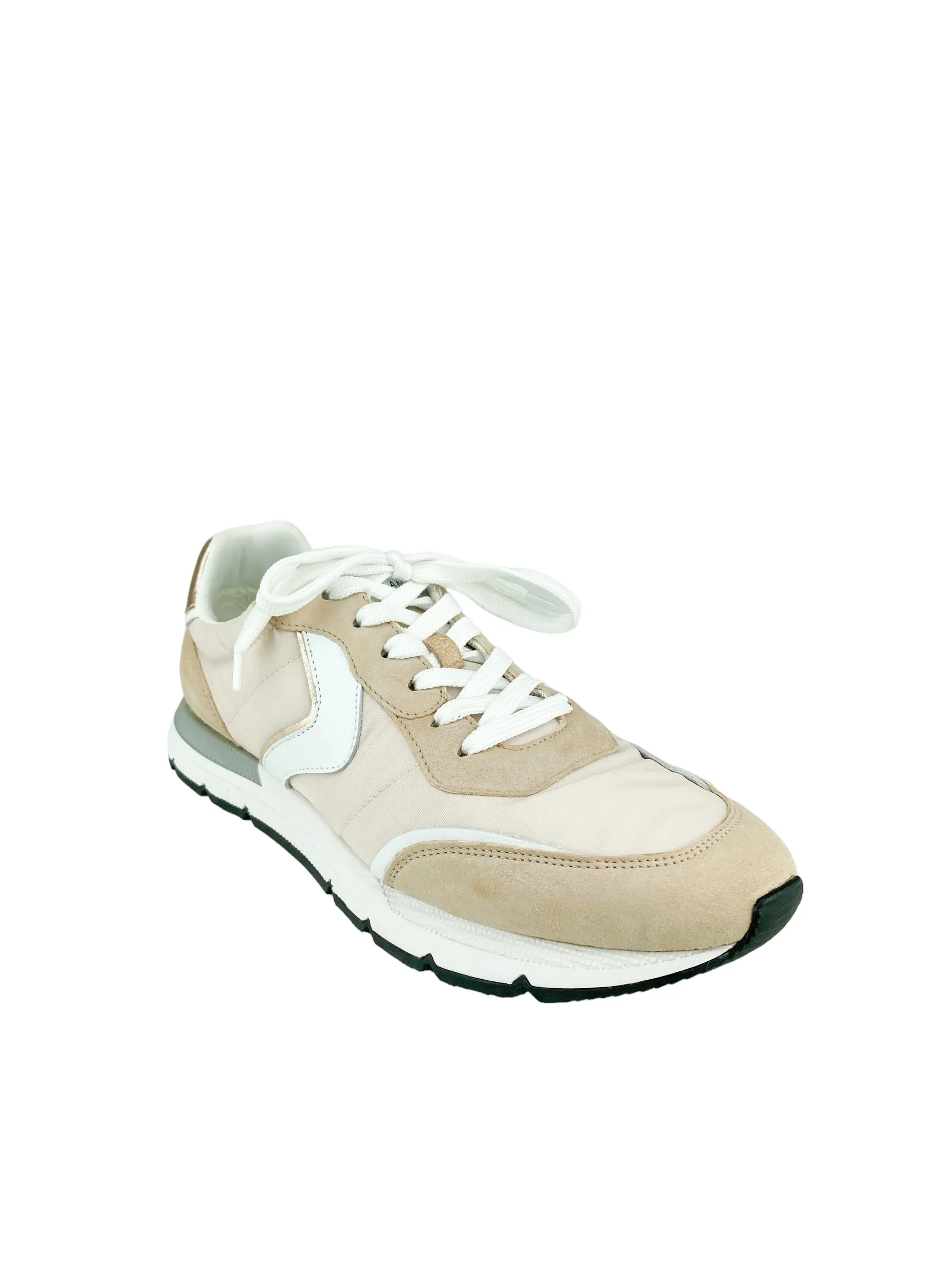 Voile Blanche Women's Storm 015 Suede Goat Sneaker Peach White Size 40 (10)