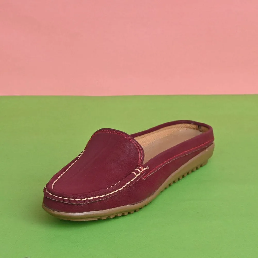 Women's Essen Style Open Back Moccasin Shoes
