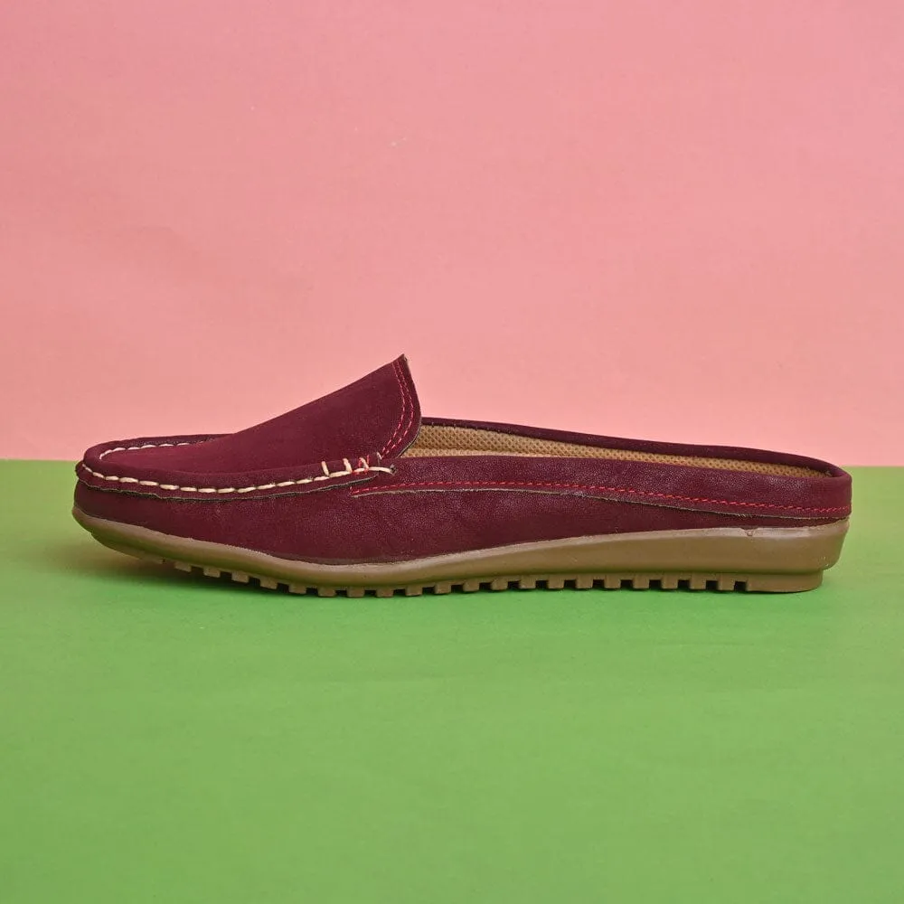 Women's Essen Style Open Back Moccasin Shoes