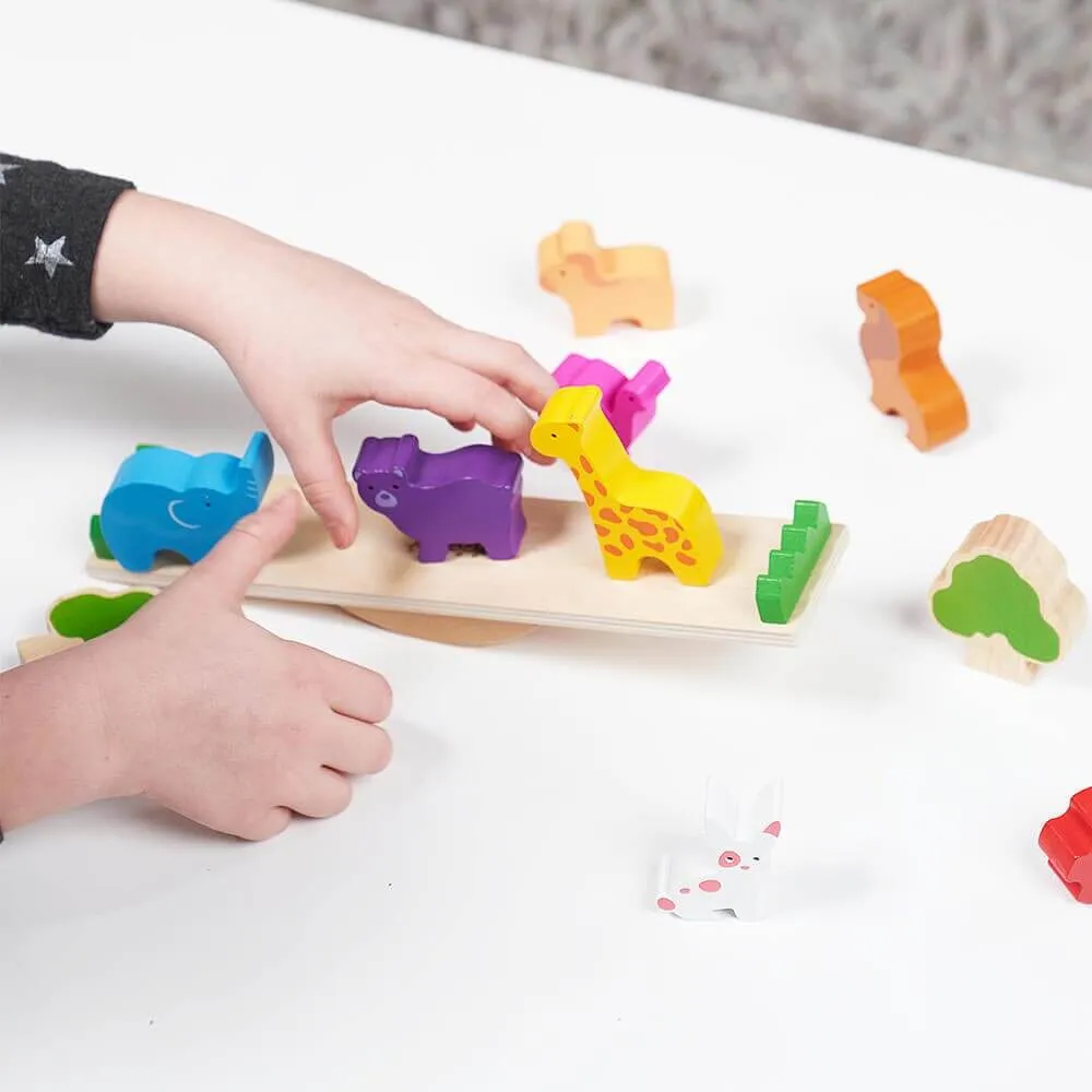 Wooden Animal Toy - Balancing Game